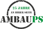 Logo 25 Jahre AMBAU Personalservice
